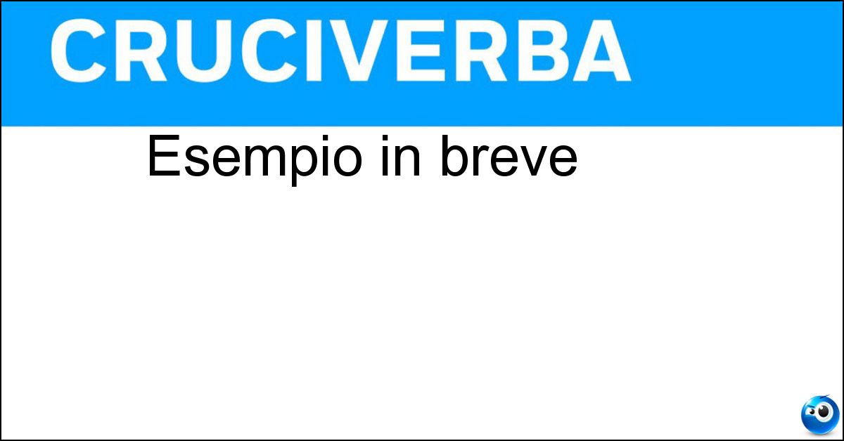 esempio breve