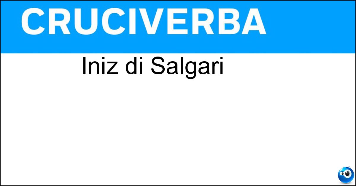 Iniz di Salgari Soluzione Iniz di Salgari - Es
