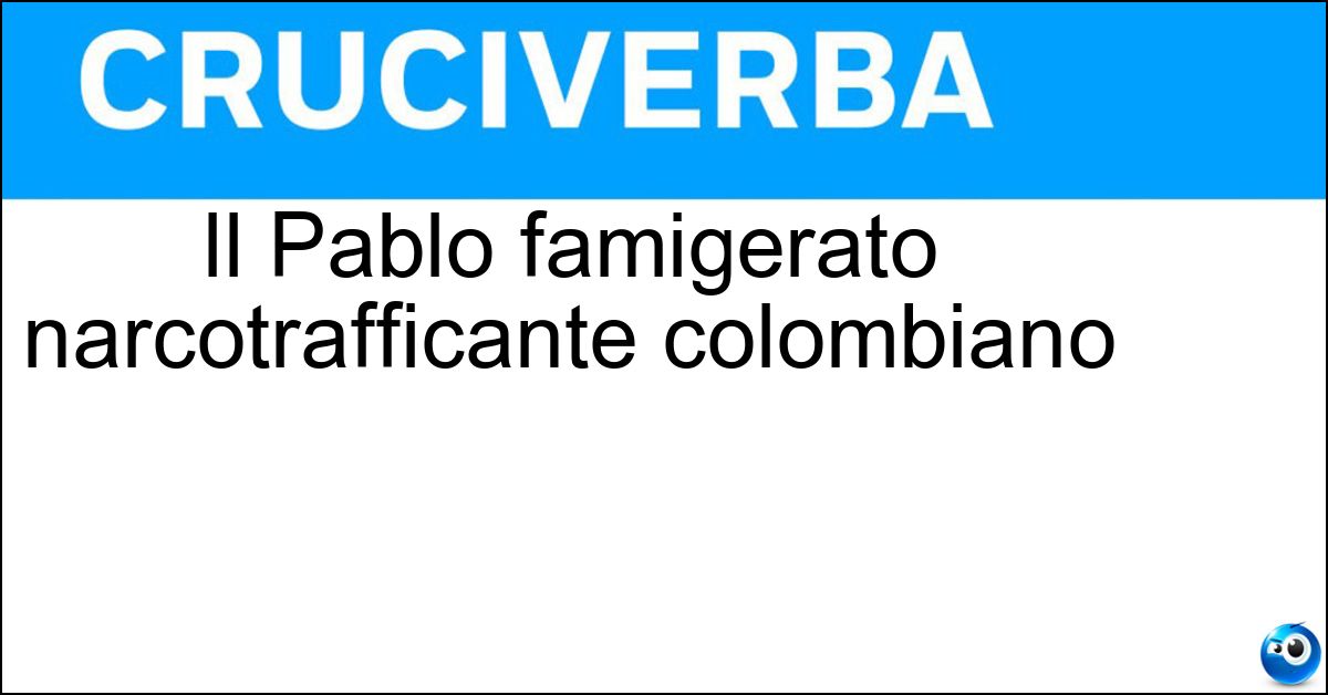 Soluzione Il Pablo famigerato narcotrafficante colombiano - Escobar