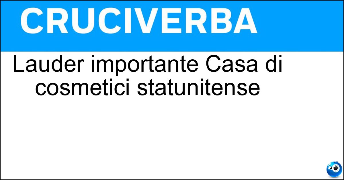 Lauder importante Casa di cosmetici statunitense Soluzione Lauder importante Casa di cosmetici statunitense - Estée