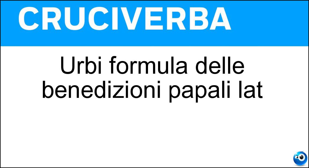 urbi formula