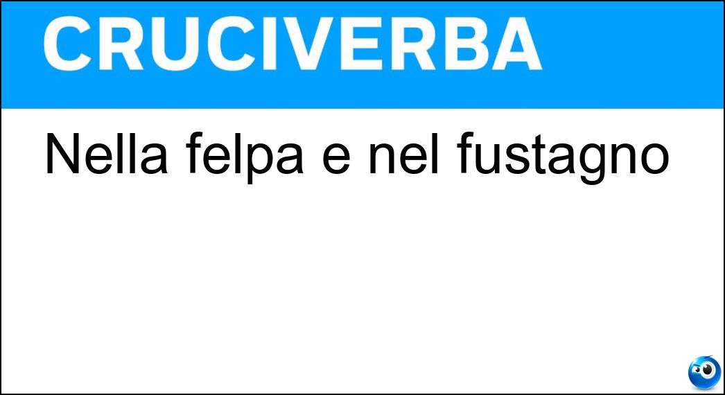 Nella felpa e nel fustagno Soluzione Nella felpa e nel fustagno - Fa