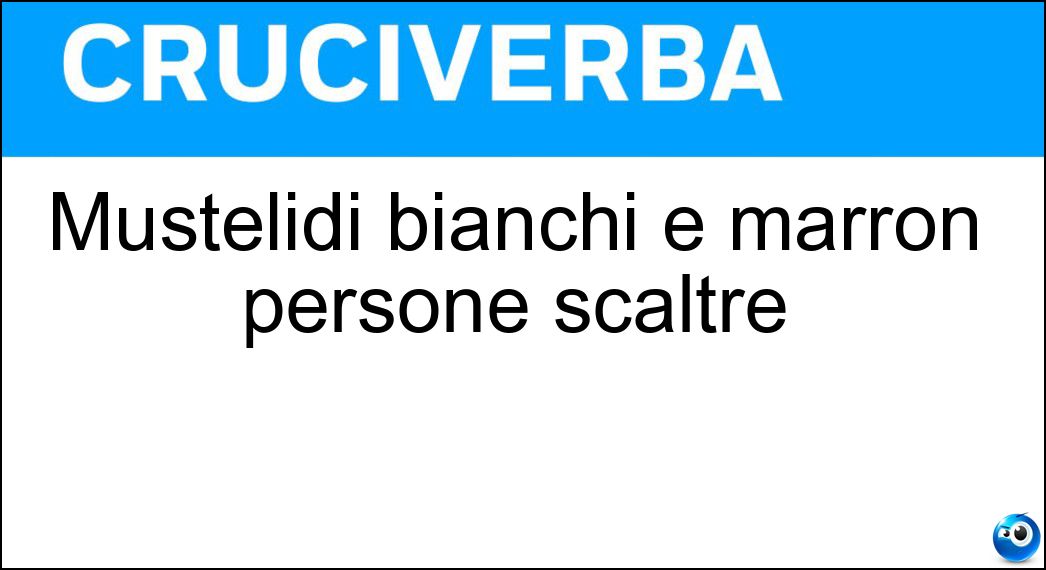 Mustelidi bianchi e marron persone scaltre Soluzione Mustelidi bianchi e marron persone scaltre - Faine