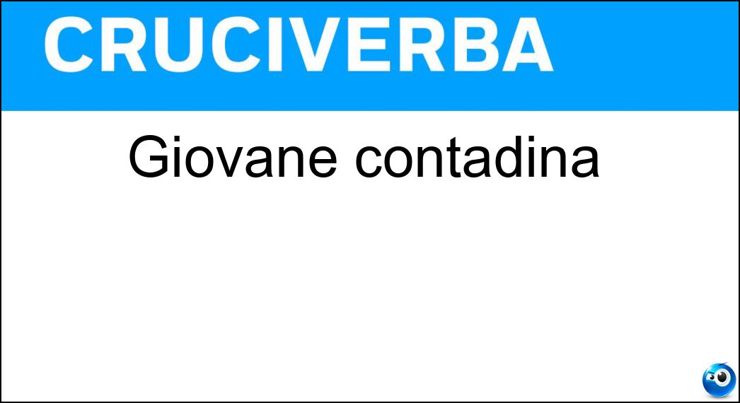 Giovane contadina Soluzione Giovane contadina - Forosetta