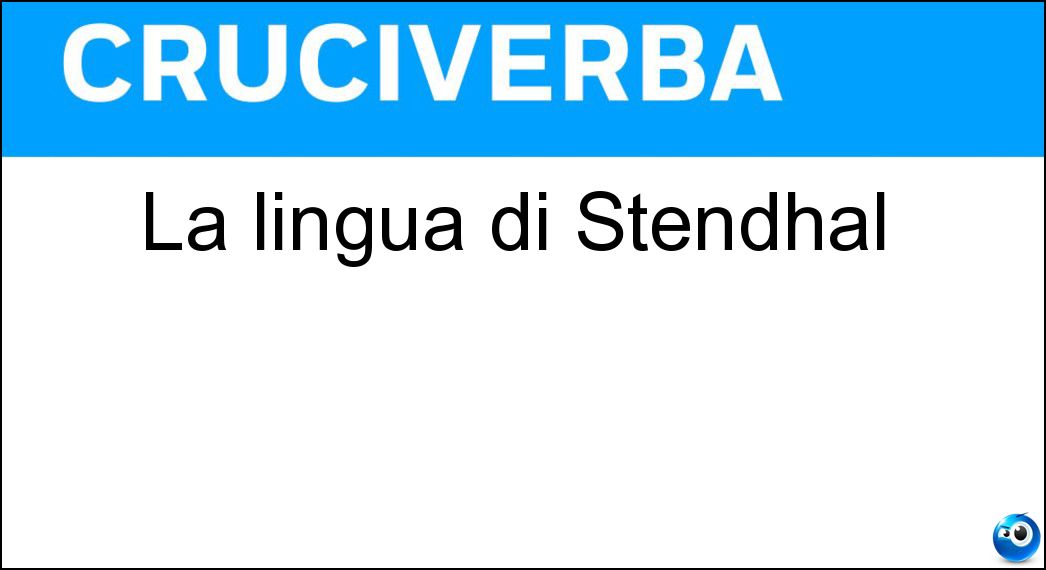 lingua stendhal