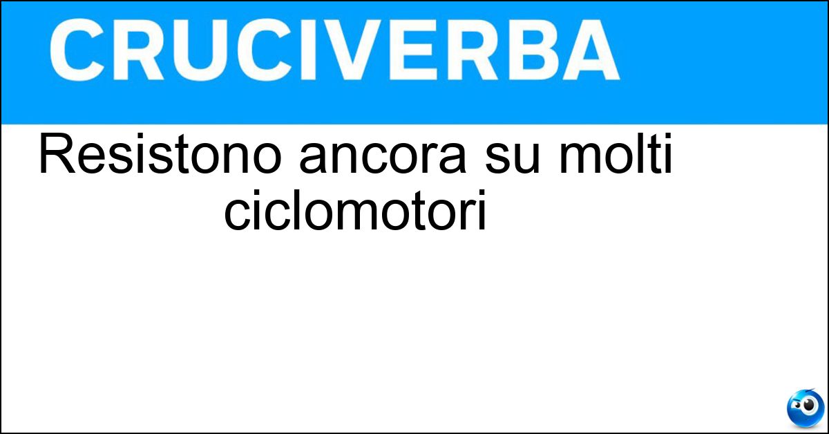 Resistono ancora su molti ciclomotori Soluzione Resistono ancora su molti ciclomotori - Freni A Tamburo