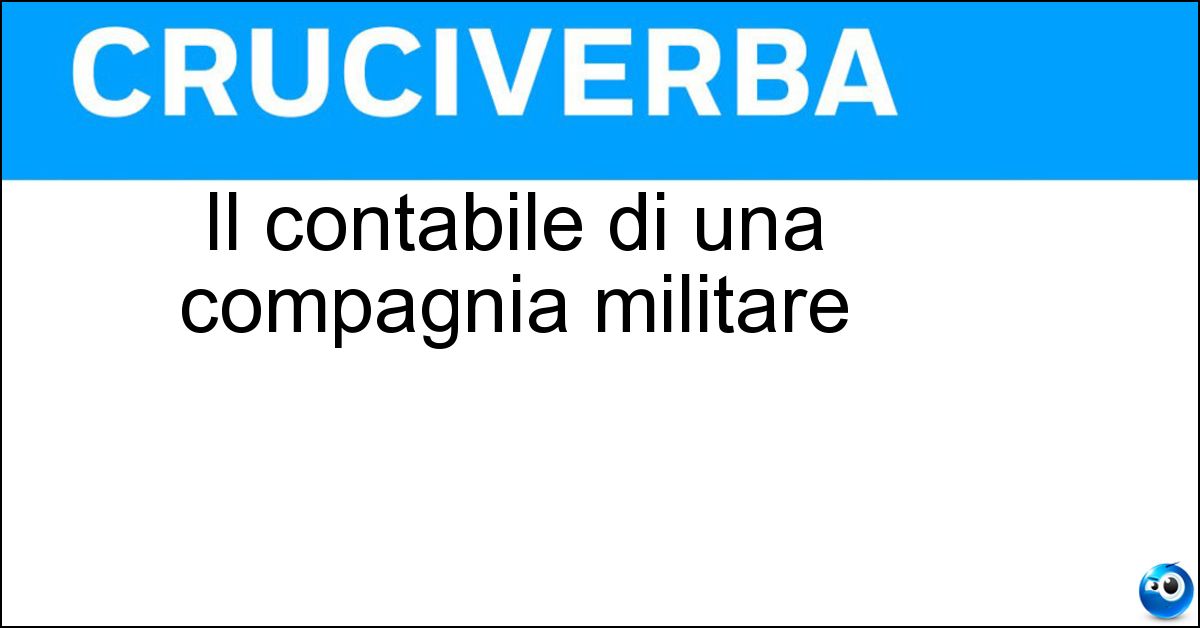Soluzione Il contabile di una compagnia militare - Furiere