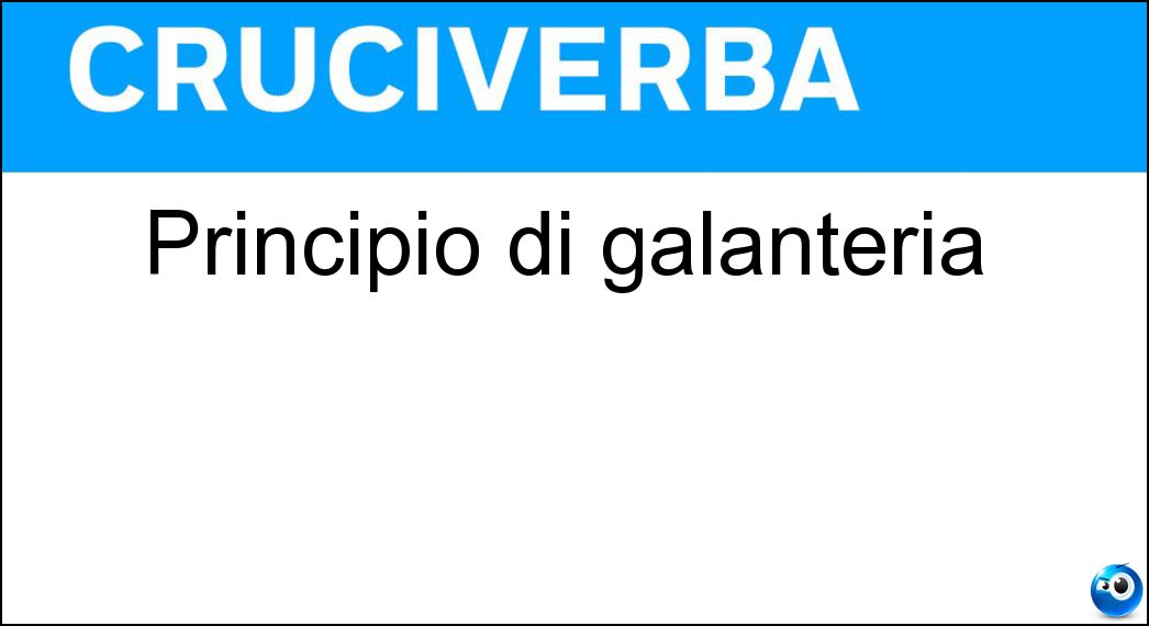 Soluzione Principio di galanteria - Ga