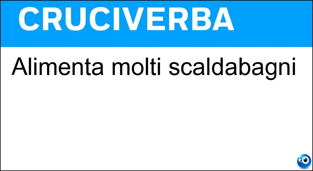 Alimenta molti scaldabagni Soluzione Alimenta molti scaldabagni - Gas