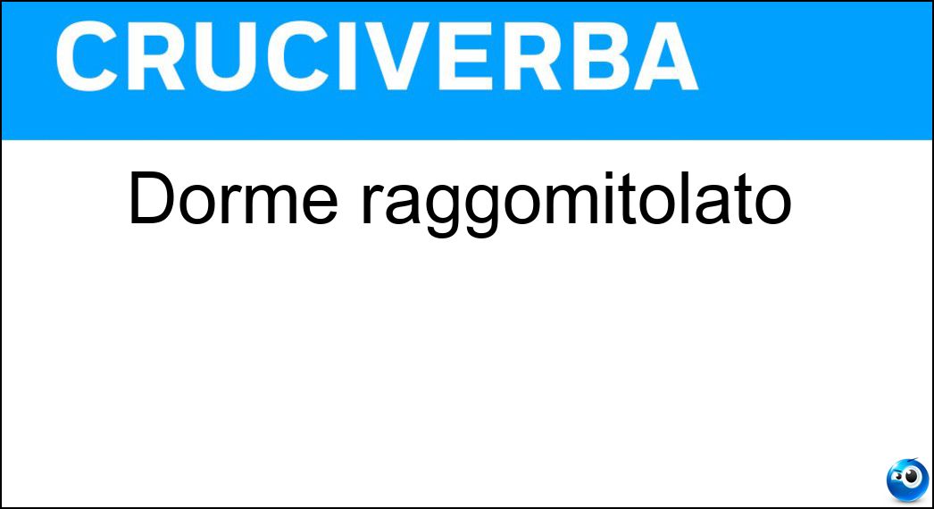 Soluzione Dorme raggomitolato - Gatto