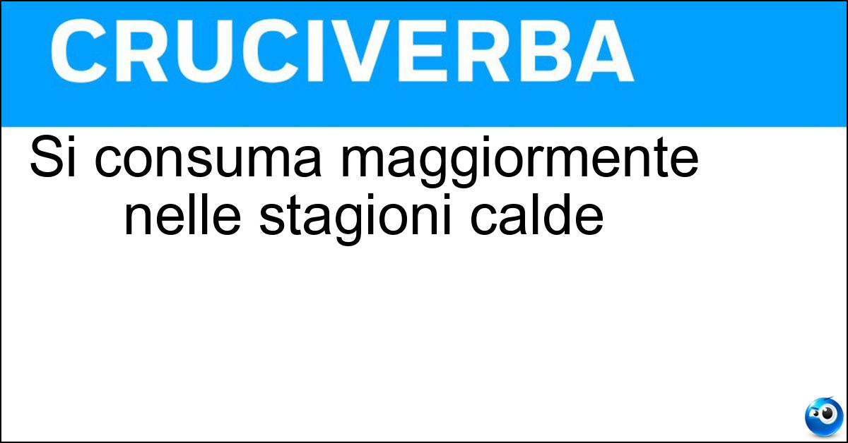Soluzione Si consuma maggiormente nelle stagioni calde - Gelato