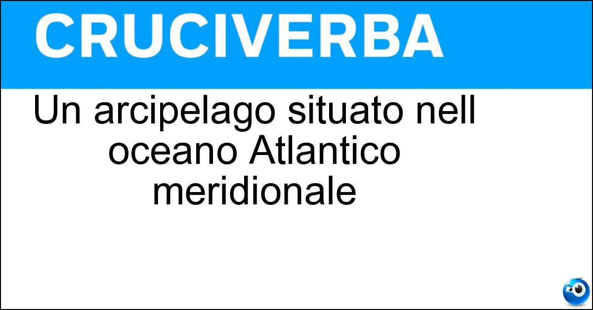 Un arcipelago situato nell oceano Atlantico meridionale Soluzione Un arcipelago situato nell oceano Atlantico meridionale - Georgia Del Sud
