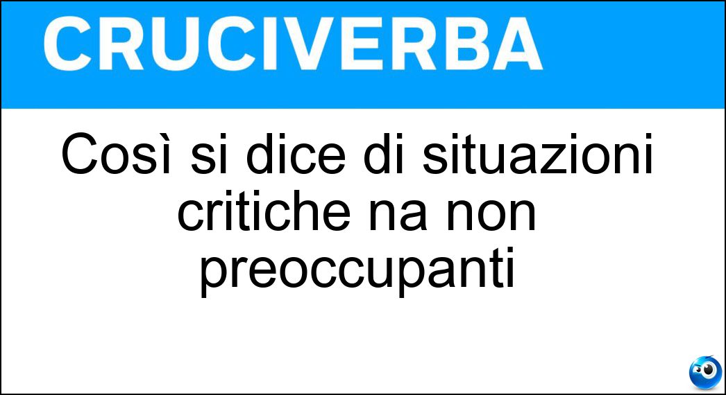 così dice