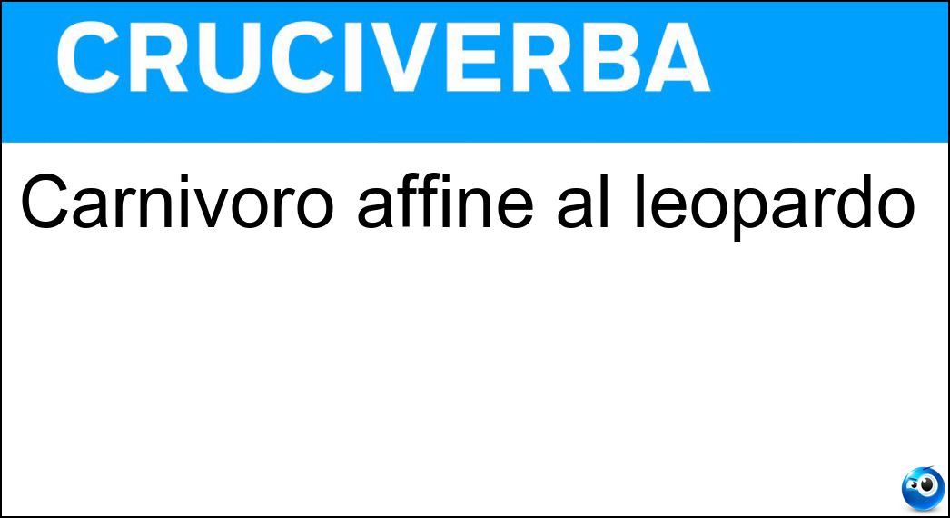 Carnivoro affine al leopardo Soluzione Carnivoro affine al leopardo - Ghepardo