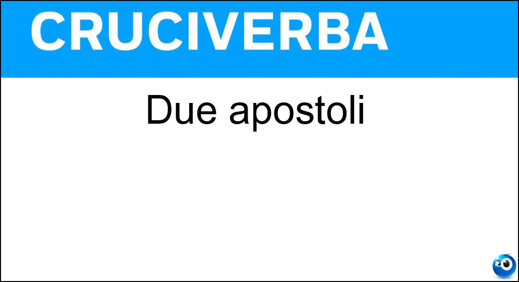 Due apostoli Soluzione Due apostoli - Giacomo
