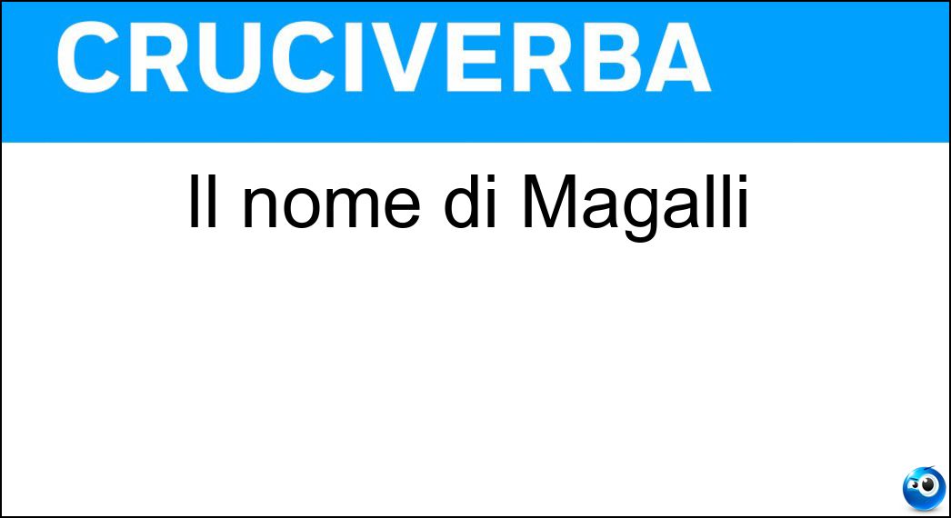 Il nome di Magalli Soluzione Cruciverba: Il nome di Magalli - Risposta Giancarlo