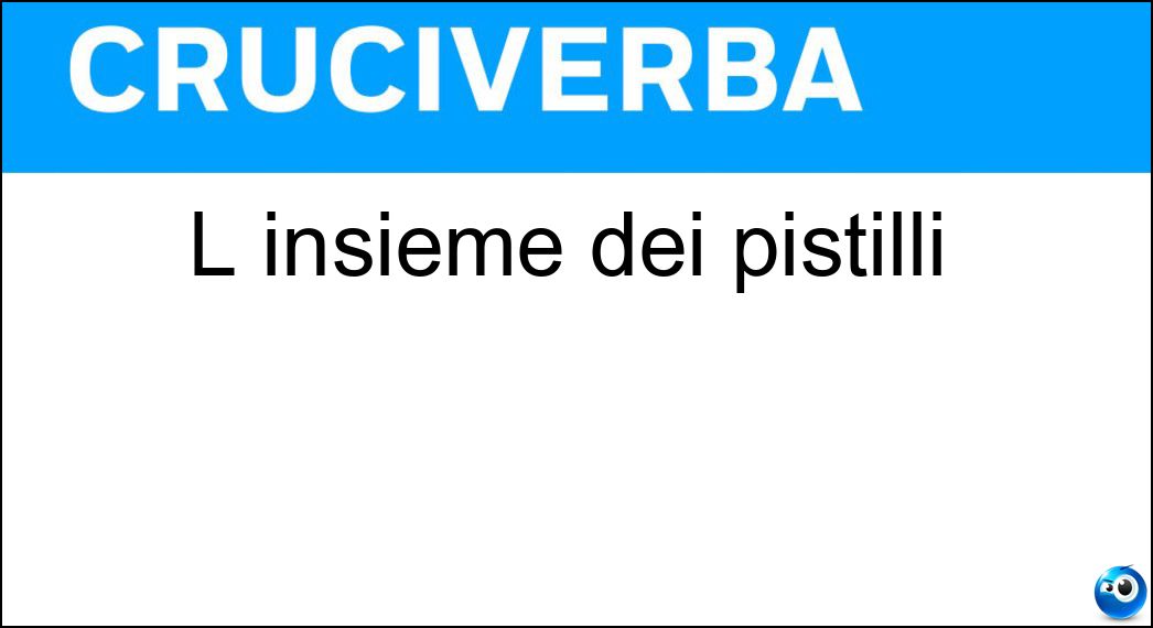 L insieme dei pistilli Soluzione L insieme dei pistilli - Gineceo