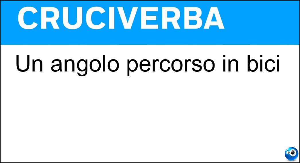 Un angolo percorso in bici