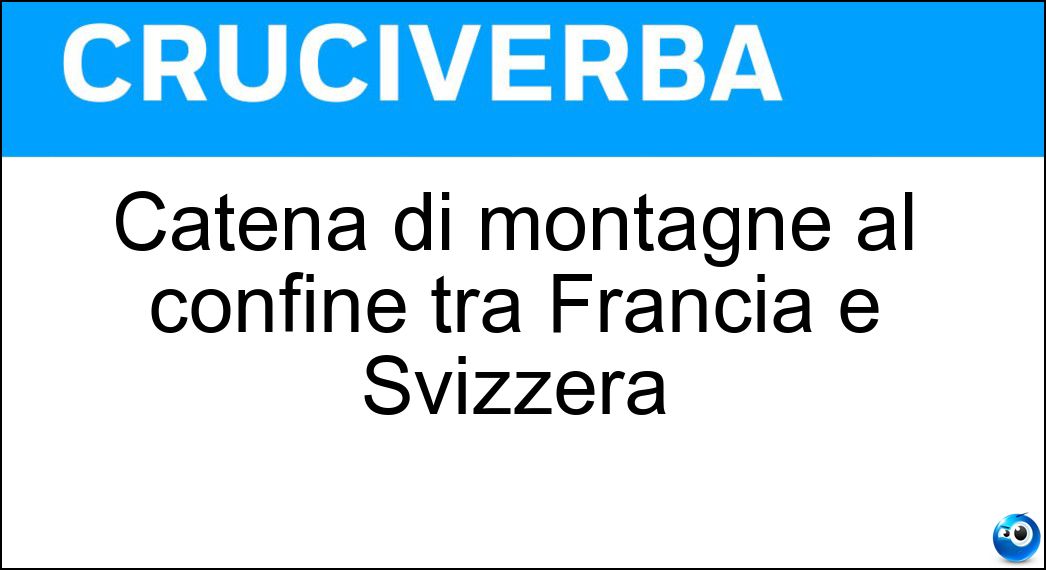 Catena di montagne al confine tra Francia e Svizzera