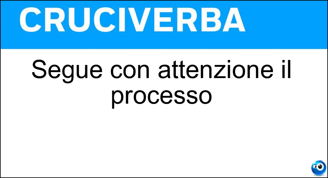 Segue con attenzione il processo Soluzione Cruciverba: Segue con attenzione il processo - Risposta Giuria