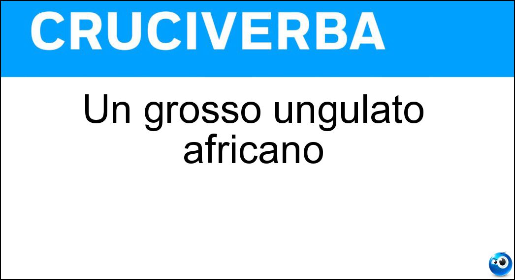 Un grosso ungulato africano Soluzione Un grosso ungulato africano - Gnu