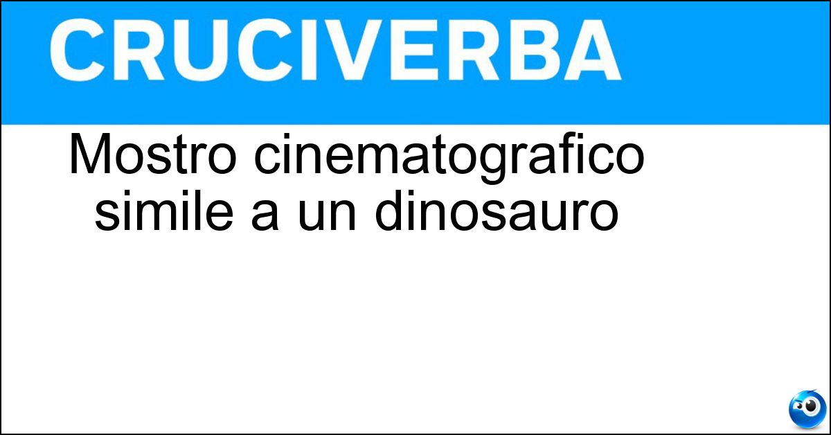 Mostro cinematografico simile a un dinosauro Mostro cinematografico simile a un dinosauro