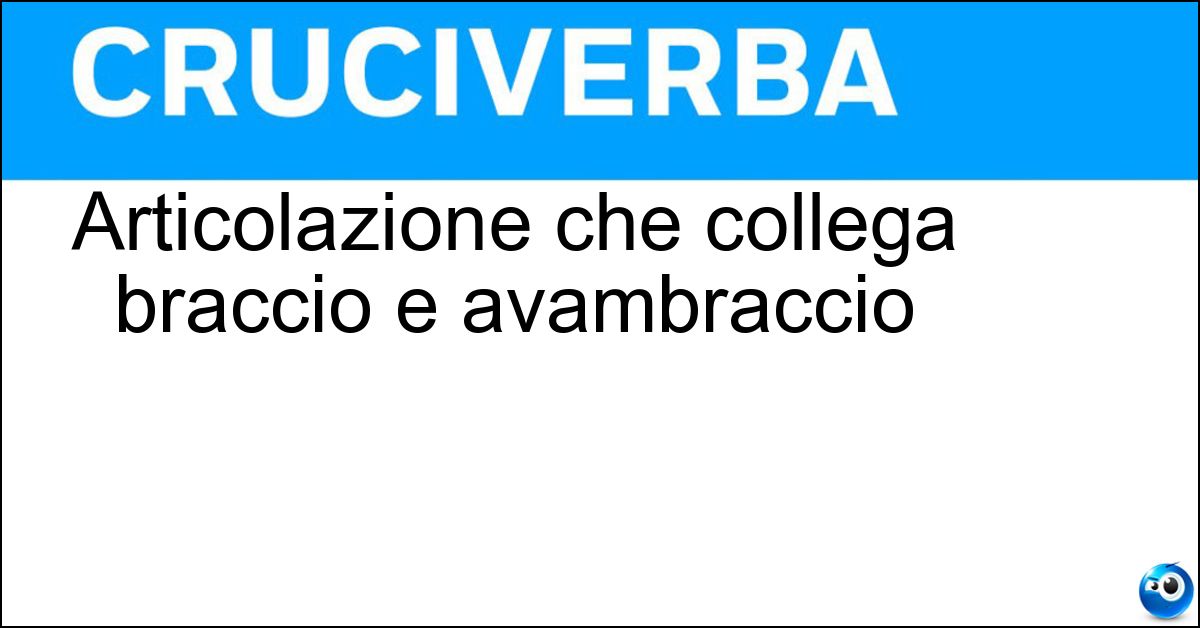 Soluzione Articolazione che collega braccio e avambraccio - Gomito
