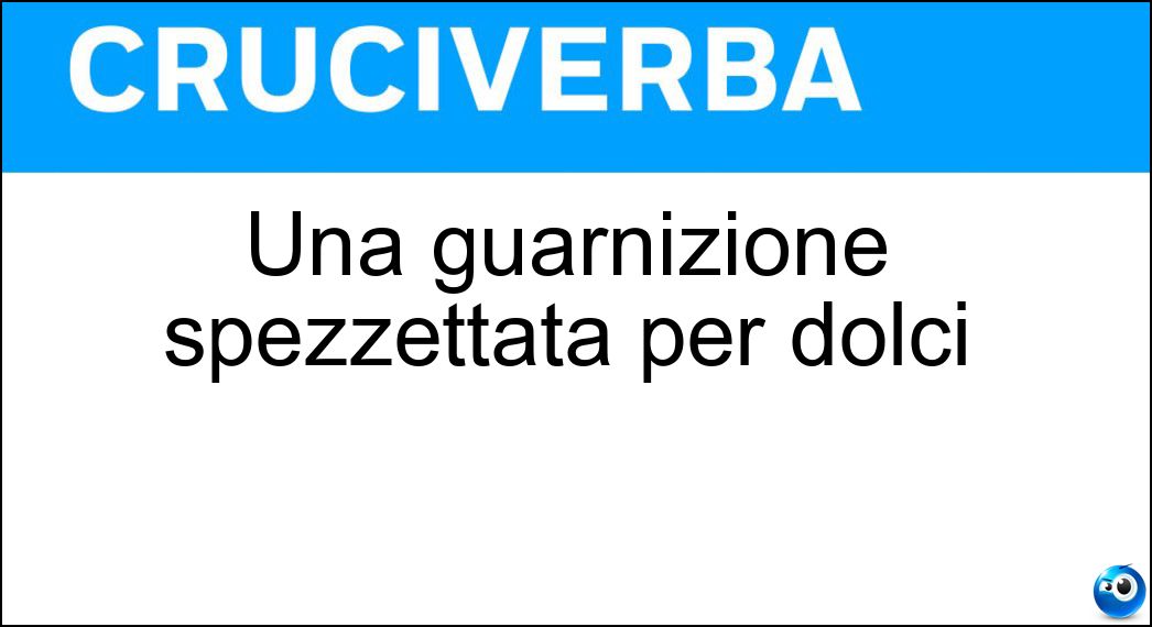 Soluzione Una guarnizione spezzettata per dolci - Granella
