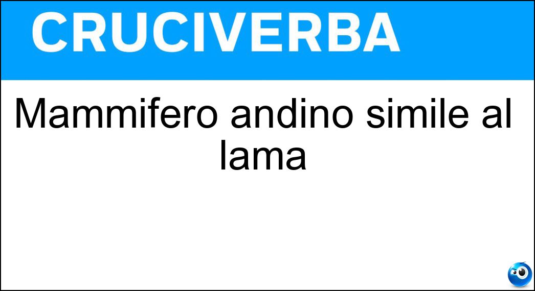 Mammifero andino simile al lama