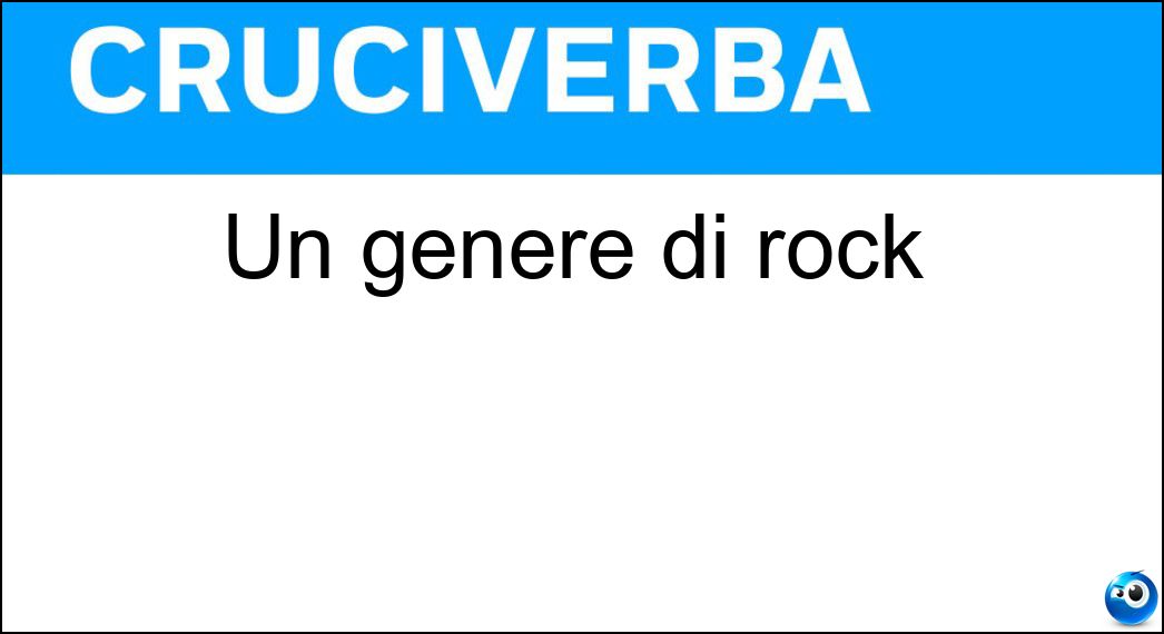 Un genere di rock