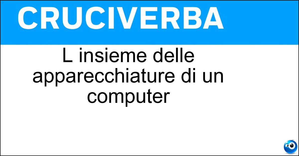 L insieme delle apparecchiature di un computer Soluzione L insieme delle apparecchiature di un computer - Hardware