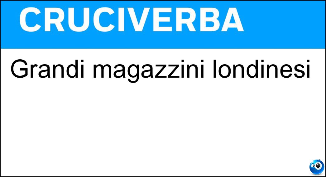 Grandi magazzini londinesi Soluzione Grandi magazzini londinesi - Harrods