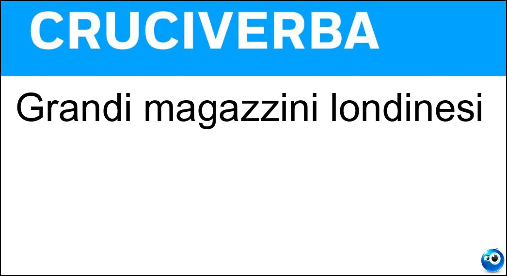 Grandi magazzini londinesi