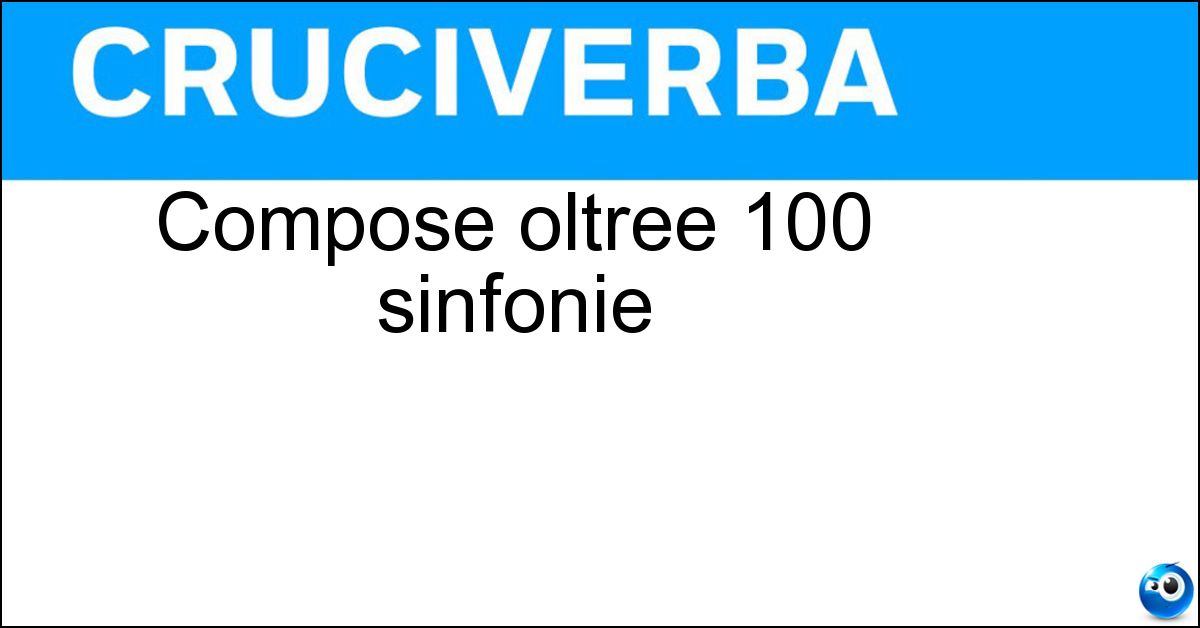 Soluzione Compose oltree 100 sinfonie - Haydn