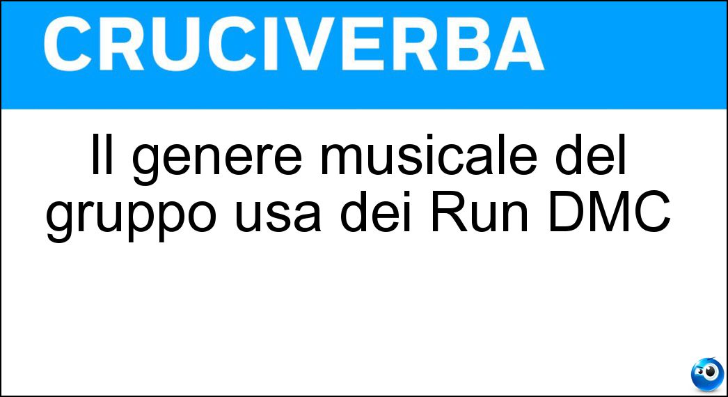 Il genere musicale del gruppo usa dei Run DMC