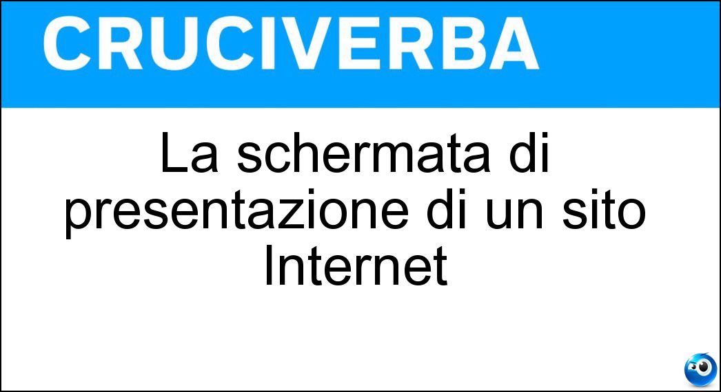 schermata presentazione