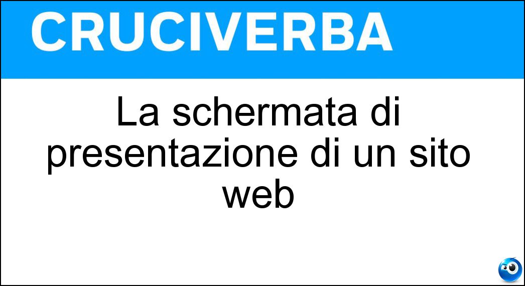 schermata presentazione