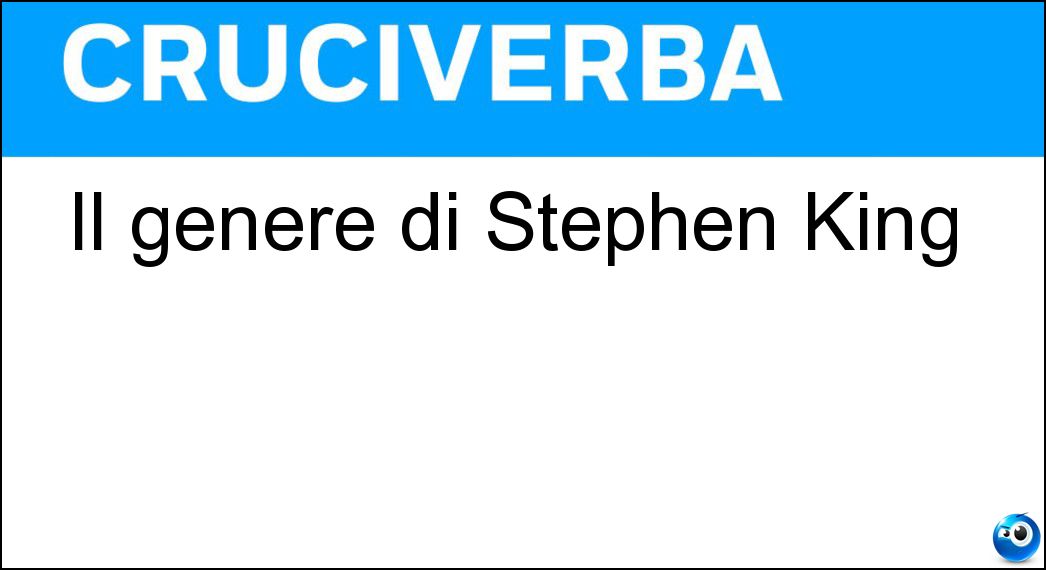 Il genere di Stephen King