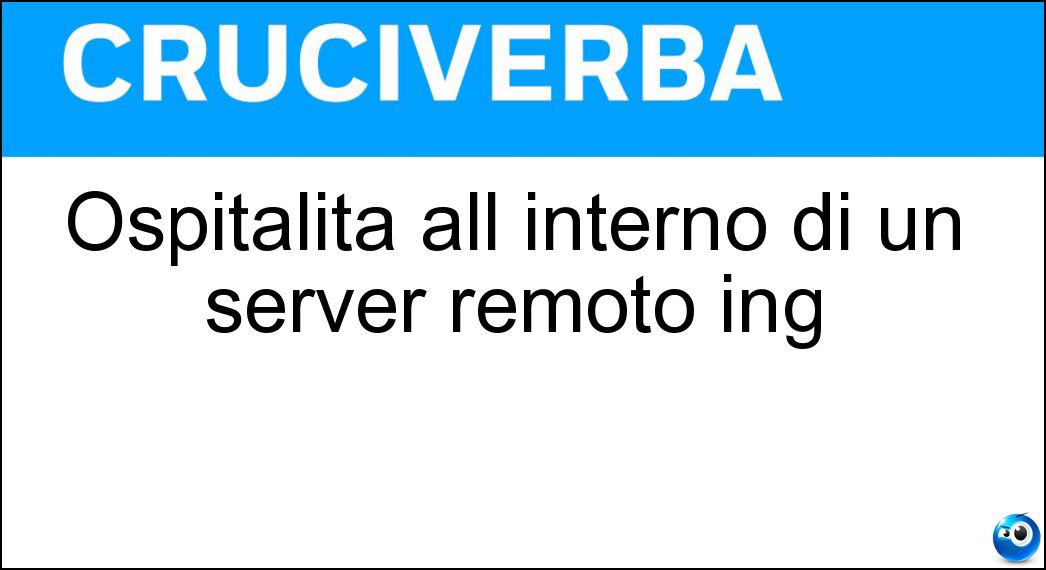 ospitalità interno