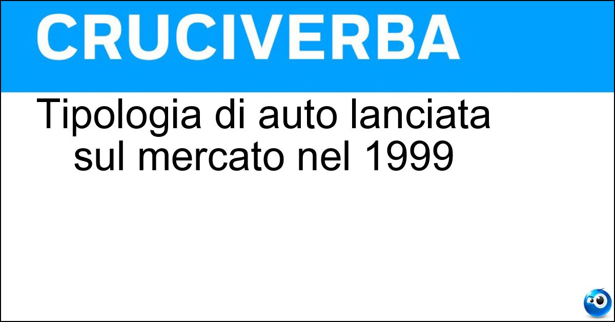 Soluzione Tipologia di auto lanciata sul mercato nel 1999 - Ibrida