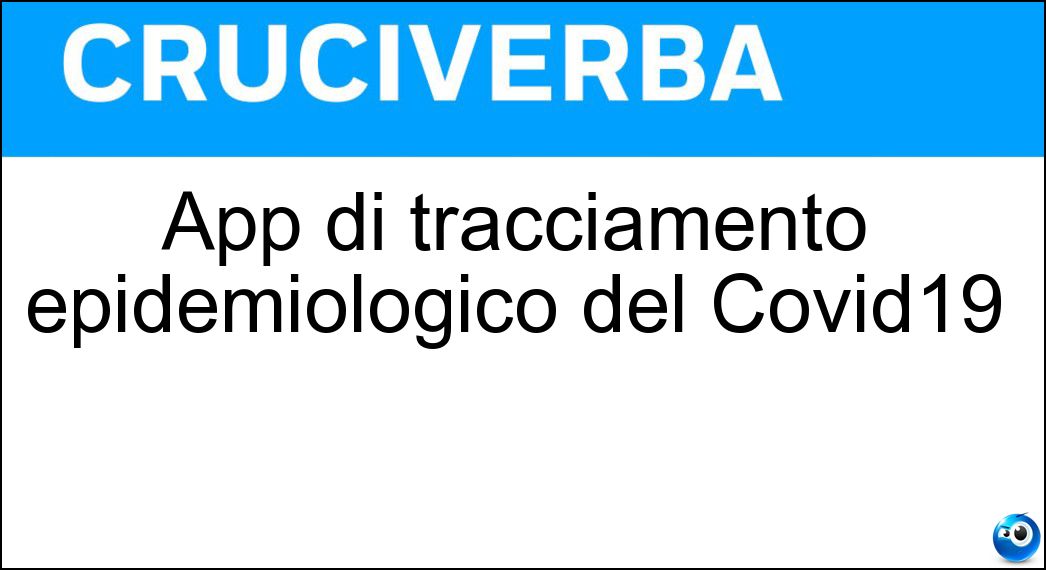 tracciamento epidemiologico