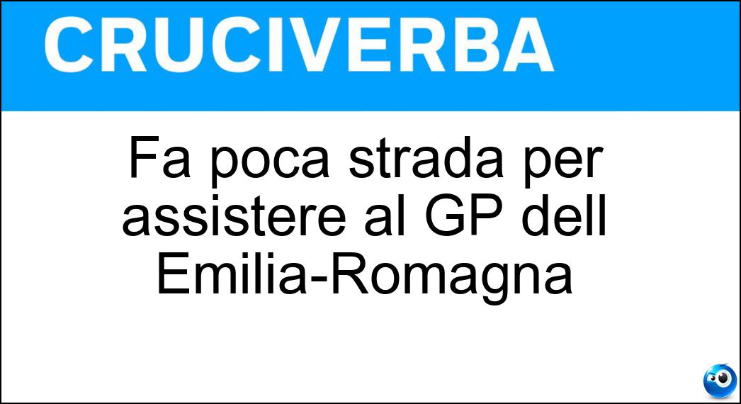Fa poca strada per assistere al GP dell Emilia-Romagna Soluzione Fa poca strada per assistere al GP dell Emilia-Romagna - Imolese