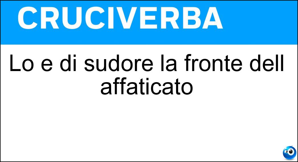 sudore fronte