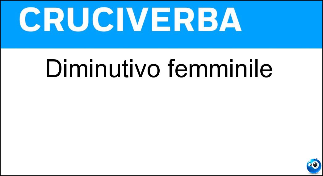 Diminutivo femminile