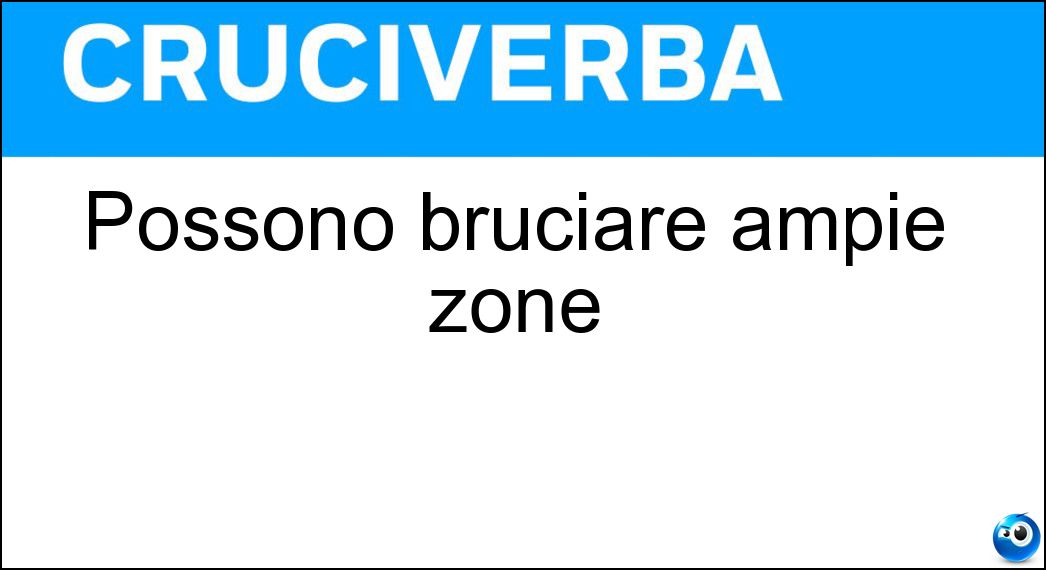 Possono bruciare ampie zone Soluzione Cruciverba: Possono bruciare ampie zone - Risposta Incendi