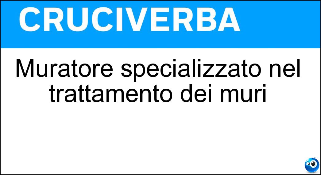 Muratore specializzato nel trattamento dei muri