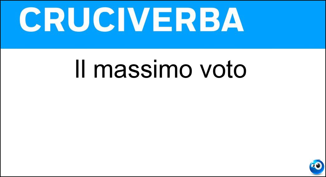 Il massimo voto Soluzione Il massimo voto - Io