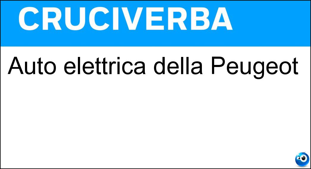 Auto elettrica della Peugeot Soluzione Auto elettrica della Peugeot - Ion
