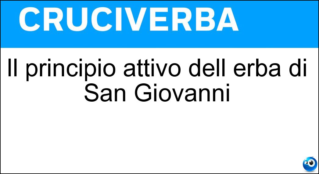 Il principio attivo dell erba di San Giovanni