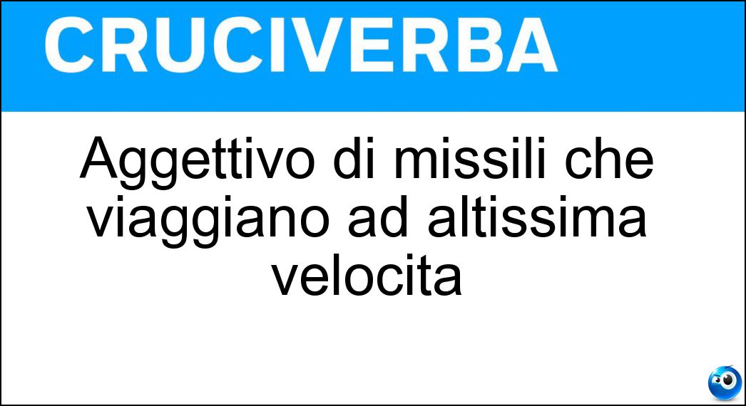 aggettivo missili